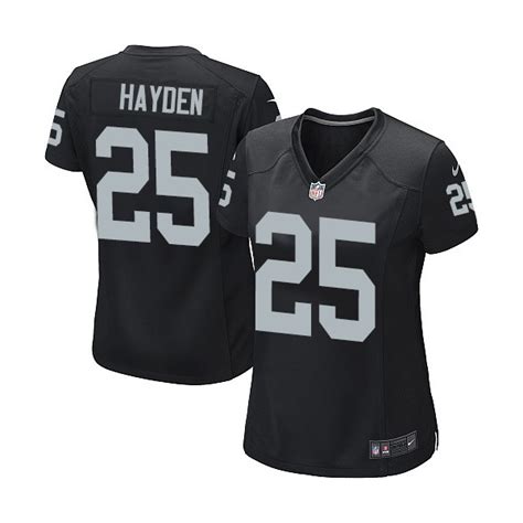 Women's Nike Oakland Raiders 25 D.J.Hayden Game Black Team Color NFL Jersey