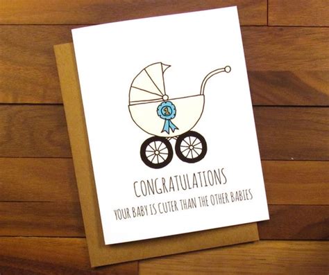 Funny New Baby Card Funny Baby Card Congratulations Baby