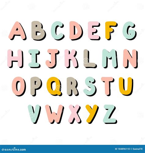 Hand Drawn English Alphabet. Cute Letters for Your Design Stock Vector ...