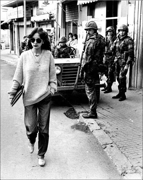 Marines watch a student pass by, East Beirut 1982 by BILL FOLEY ...