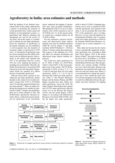 (PDF) Agroforestry in India: area estimates and methods