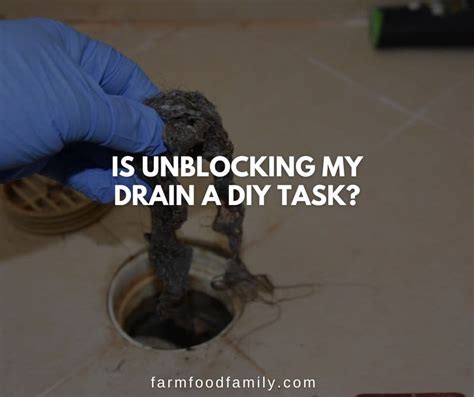 Is Unblocking My Drain A DIY Task? - FarmFoodFamily