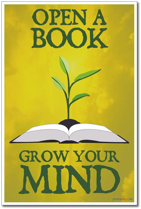 PosterEnvy - Open A Book Grow Your Mind - NEW Classroom Motivational Reading Poster (cm1023)