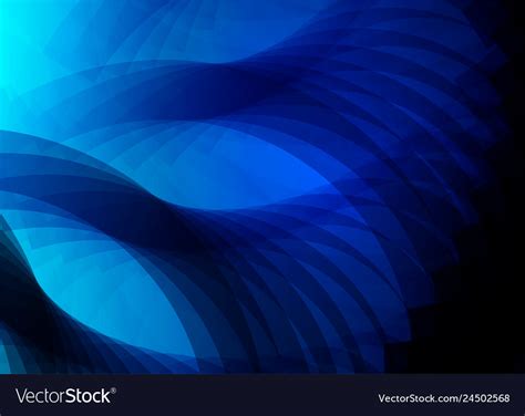 Blue abstract background of curved lines shapes Vector Image