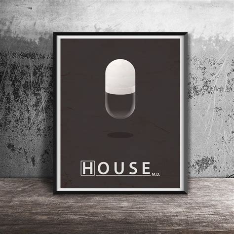 Movie poster print,House MD movie poster printable,Minimalistic film poster,Printables,Instant ...