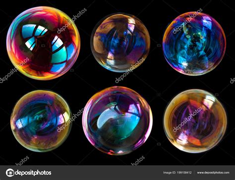 Soap Bubbles Isolated Black Background ⬇ Stock Photo, Image by ...