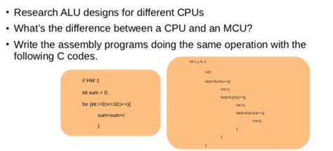 Solved - Research ALU designs for different CPUs - What's | Chegg.com