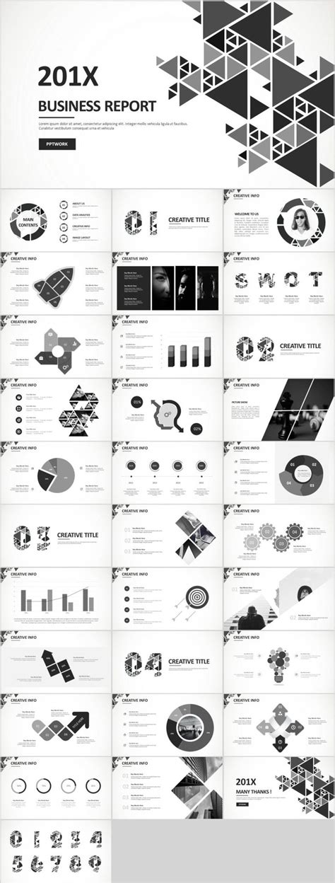 Business infographic : 31 Best gray Business PowerPoint template #powerpoint #templates # ...