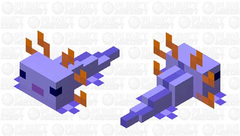 Blue Axolotl Minecraft Mob Skin