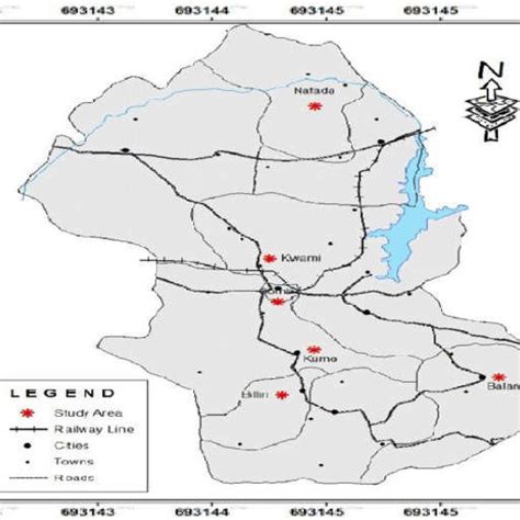 Map of Gombe State showing the Study Area | Download Scientific Diagram