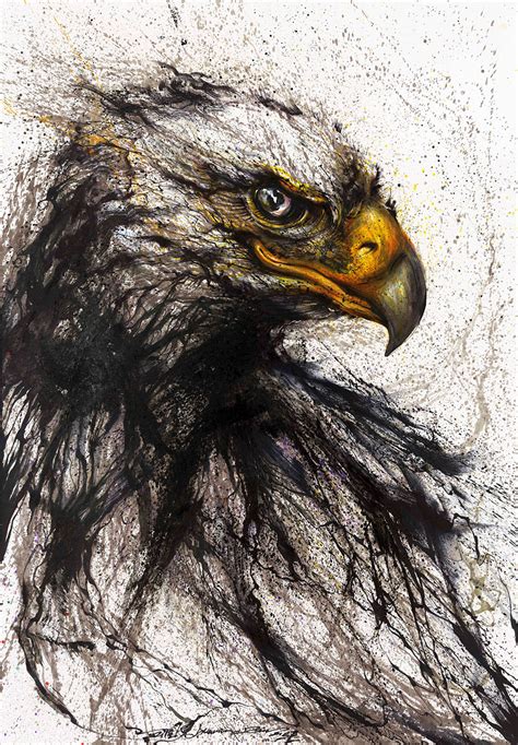 Splattered Ink Animal Paintings By Chinese Artist Hua Tunan | DeMilked