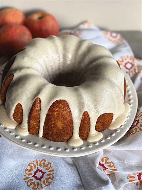 Caramel Apple Tea Cake - moist, fall flavored bundt cake with vanilla glaze