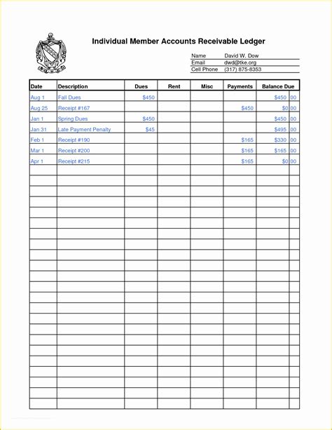 Free Ledger Template Of General Ledger Template | Heritagechristiancollege