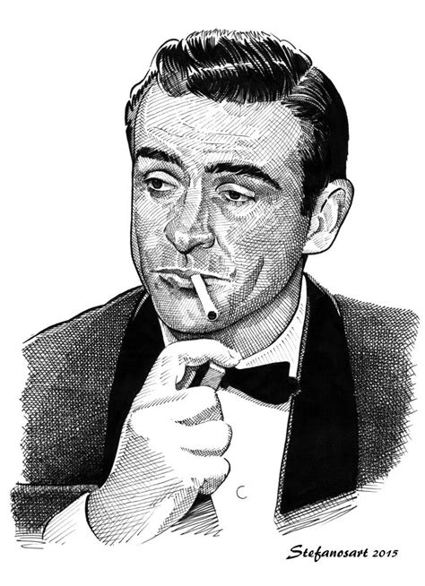 Sean Connery by Stefanosart (With images) | Hatch drawing, Sean connery ...