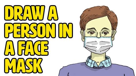 How to draw a Person wearing a Face Mask - draw along with me - YouTube