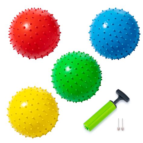 Buy New-Bounce Soft Balls For Kids - Set Of Four 8.5" Knobby Balls Plus ...