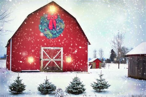 Barn Red Christmas - Free photo on Pixabay