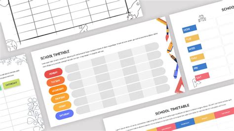 Free School Timetable Template