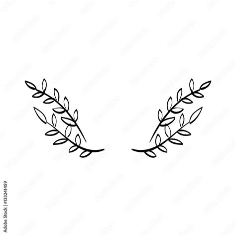 Leaves wreath decoration icon vector illustration graphic design Stock ...