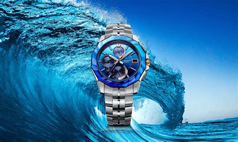 The New Casio Oceanus Pays Tribute to the Deep Blue Sea with Spiral-Cut ...