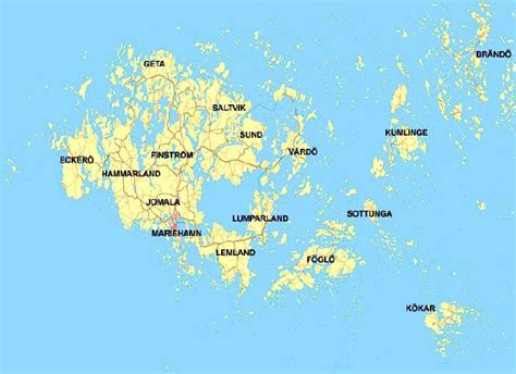 Map of the Åland Islands with the 16 parishes. | Download Scientific ...