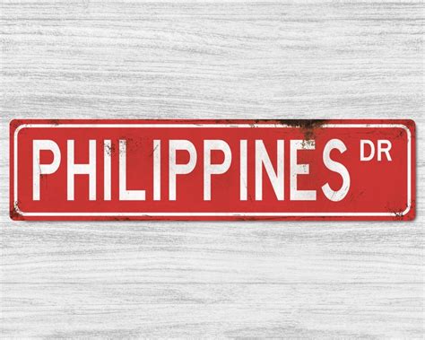 Custom Street Sign Philippines Sign Philippines Gift - Etsy