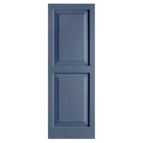 Shop Alpha 2-Pack Blue Raised Panel Vinyl Exterior Shutters (Common: 15-in x 35-in; Actual: 14. ...