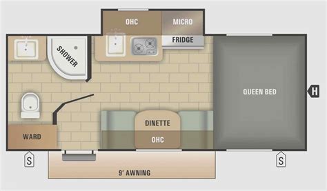 6X12 Cargo Trailer Camper Conversion Floor Plan - Iona Lubi