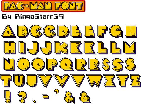 Pac-Man vector font by RingoStarr39 on DeviantArt