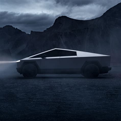 Tesla Cybertruck Wallpaper 4K, 2023, Night, Caves