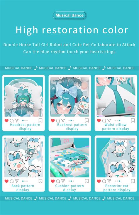 Hatsune Miku Anime Style Gaming Chair Girls Cute Custom Gaming Chair