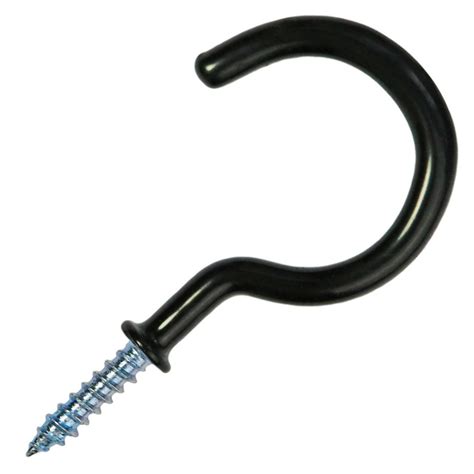 Vinyl Coated Screw-in Ceiling Hooks Cup Hooks 2.9 Inches Screw Hooks 30 Pack (Black) - Walmart ...