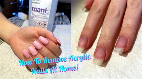 How To Remove Acrylic Nails AT HOME *Easy* Properly With Minimal Damage - YouTube