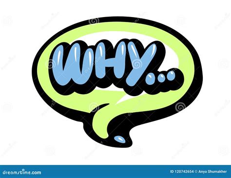 Bright Vector WHY Speech Bubble. Colorful Emotional Icon Isolated on White Background. Comic and ...