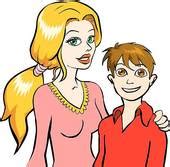 drawing of a mother and son - Clip Art Library