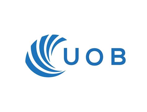 UOB letter logo design on white background. UOB creative circle letter ...