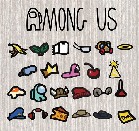 Among Us Hats Vector SVG Among Us PNG Vector Digital File | Etsy