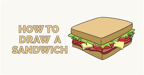 Learn to draw a tasty sandwich. This step-by-step tutorial makes it easy. Kids and beginners ...