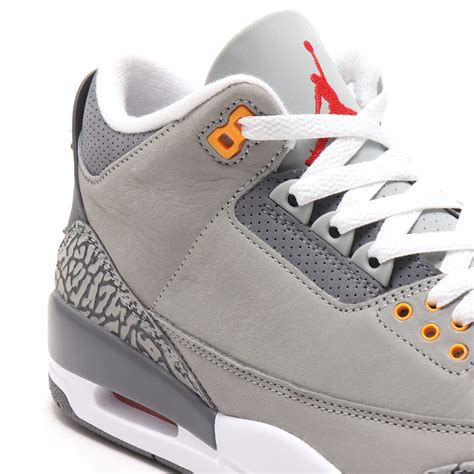 JORDAN BRAND AIR JORDAN 3 RETRO SILVER/SPORT RED-LT GRAPHITE-ORANGE ...