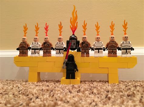 Star Wars dark side LEGO minifig menorah - easy to make! | Festival ...