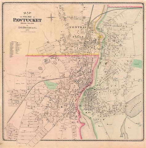 Map of the Village of Pawtucket Rhode Island.: Geographicus Rare Antique Maps