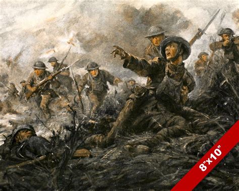 2ND BATTLE OF MARNE WWI WORLD WAR 1 MILITARY ART PAINTING REAL CANVAS ...