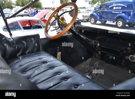 The Interior of a Ford Model T on display at a car show Stock Photo - Alamy