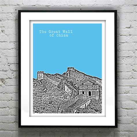 Great Wall of China Poster Landmark Art Print China