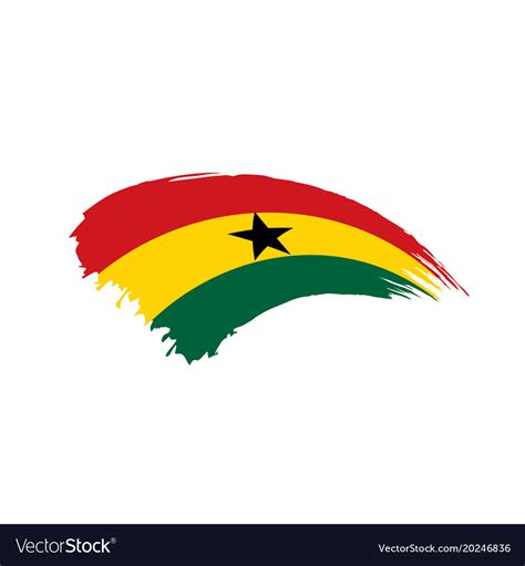 Ghana flag Royalty Free Vector Image - VectorStock