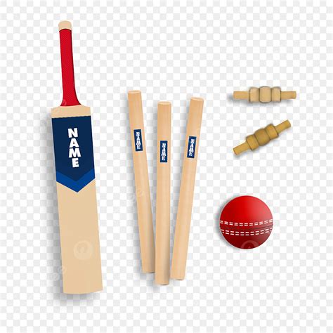 Cricket Bails PNG Picture, Cricket Bat Stump Bails Ball Psd, Cricket ...