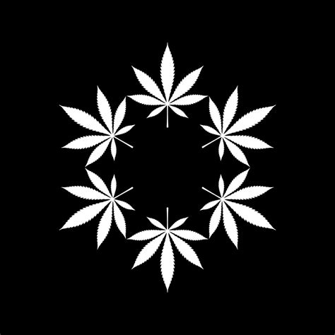 Cannabis Leaf Silhouette Composition, can use for Decoration, Ornate, Wallpaper, Cover, Art ...