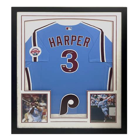 Bryce Harper Signed Phillies Custom Framed Nike Jersey (Fanatics & MLB ...