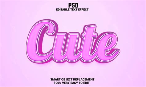 Cute Text Effect | Photoshop PREMIUM PSD File