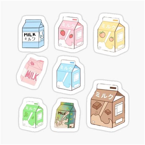 "Milk carton sticker pack" Sticker by saif25uddin | Redbubble